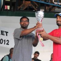 Champions captain Mohamed Aflah 